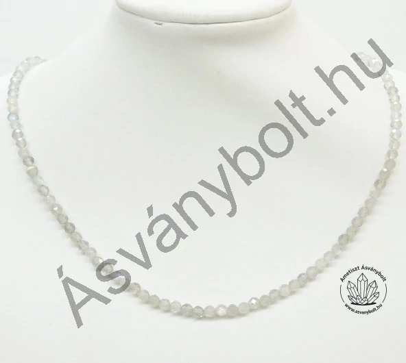 Labradorit fazettált 4 mm-es lánc