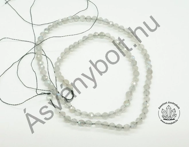 Labradorit fazettált 4 mm-es szál