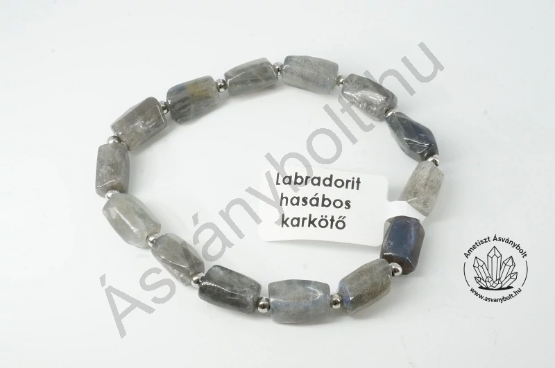 Labradorit hasábos karkötő