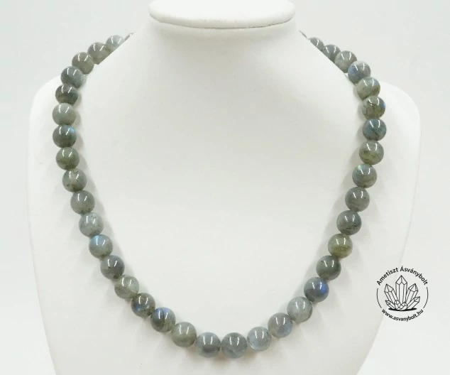 Labradorit szürke 10 mm-es golyós lánc