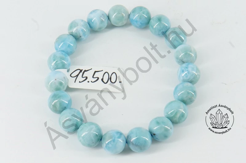 Larimár 10 mm-es golyós karkötő 95500
