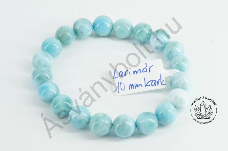 Larimár extra 10 mm-es golyós karkötő 63500