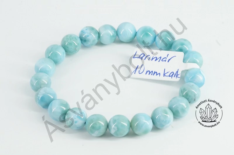 Larimár extra 10 mm-es golyós karkötő 63900