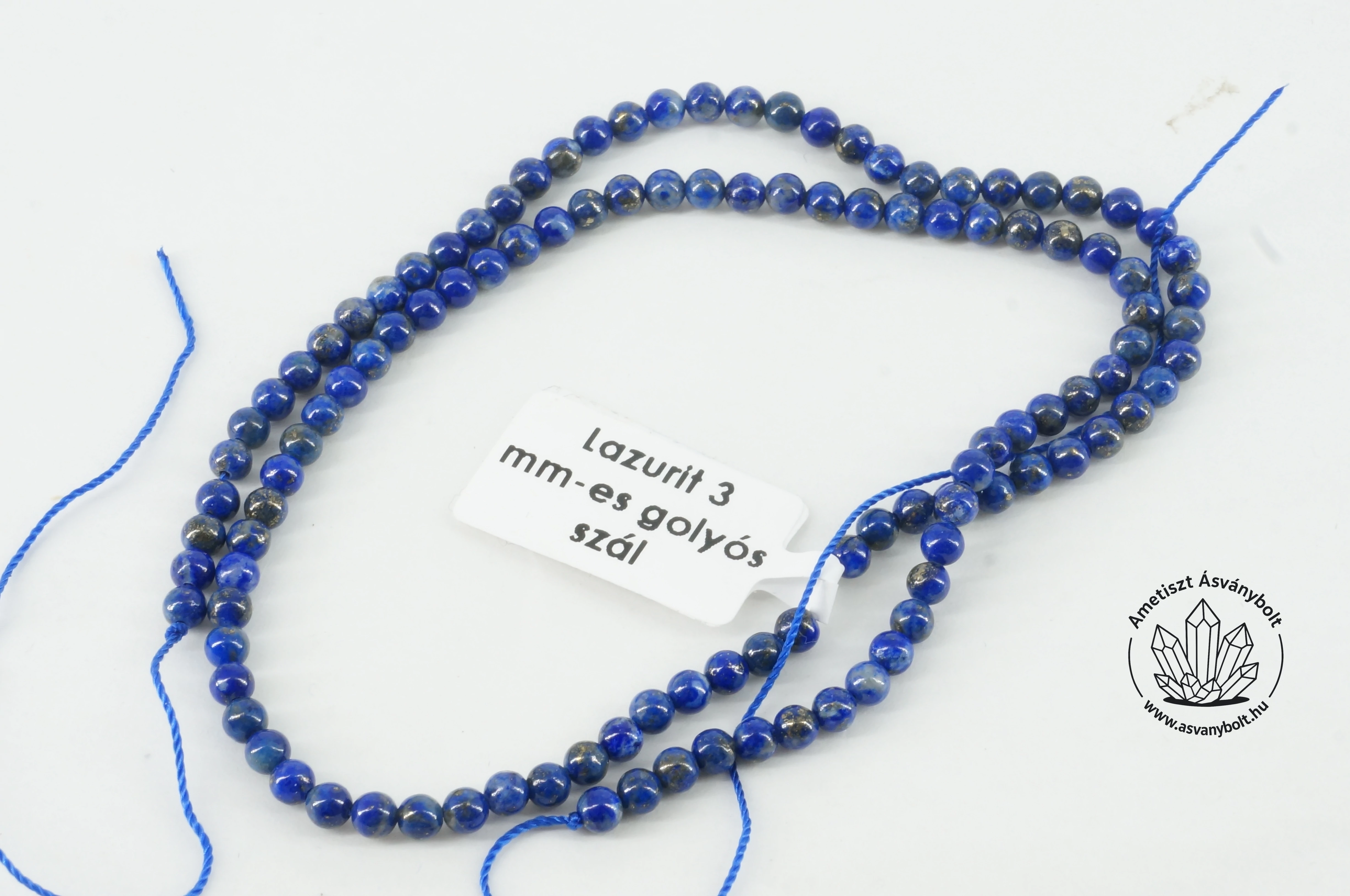 Lazurit 3 mm-es golyós szál