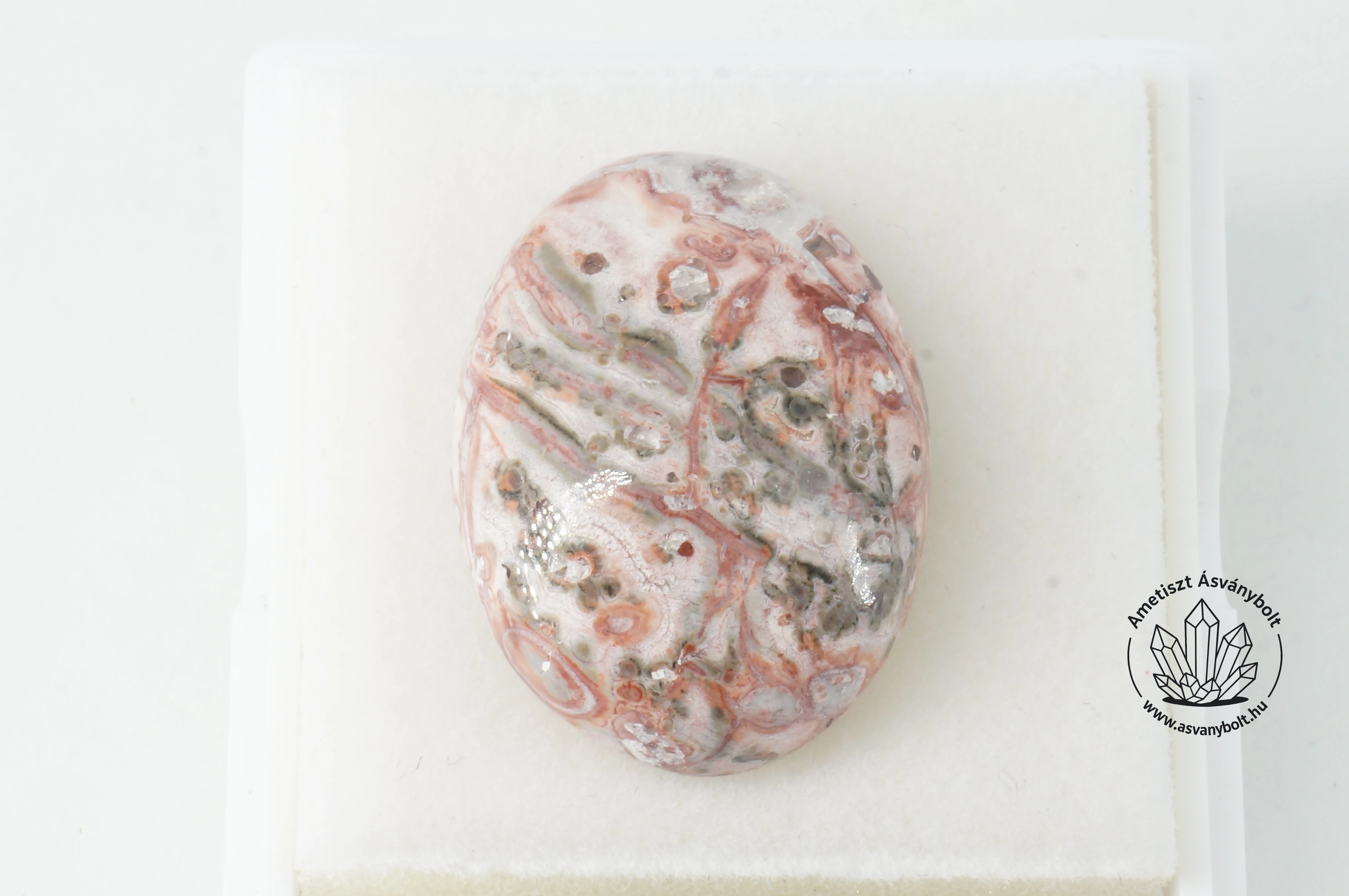 Leopárd jáspis ovális kaboson 3180