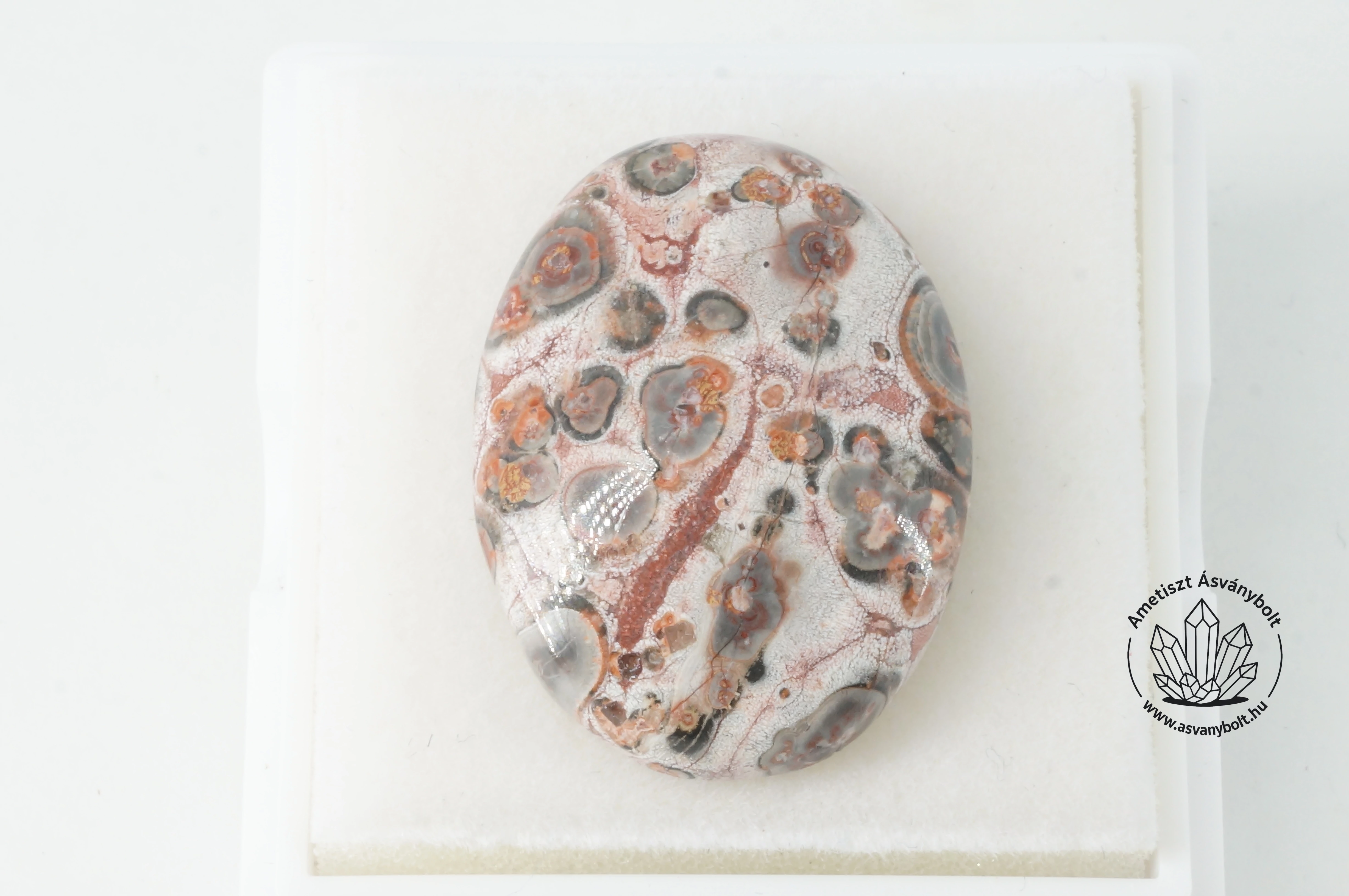 Leopárd jáspis ovális kaboson 3210