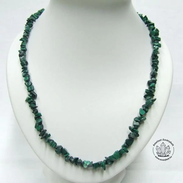 Malachit szemcselánc 50 cm