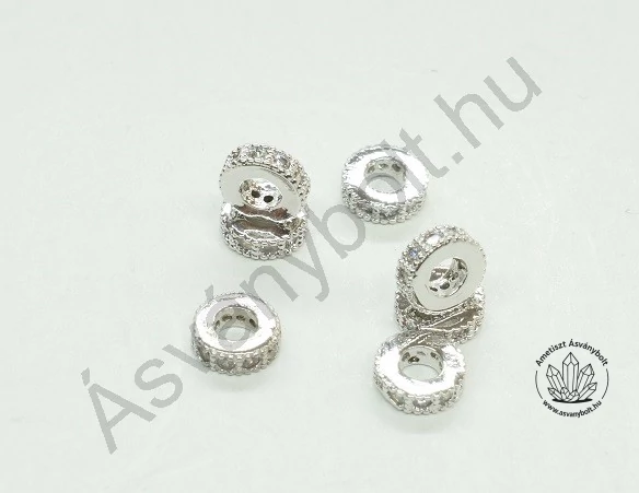 Mikrostrassz fehér gyűrű 6 mm 811 tipus