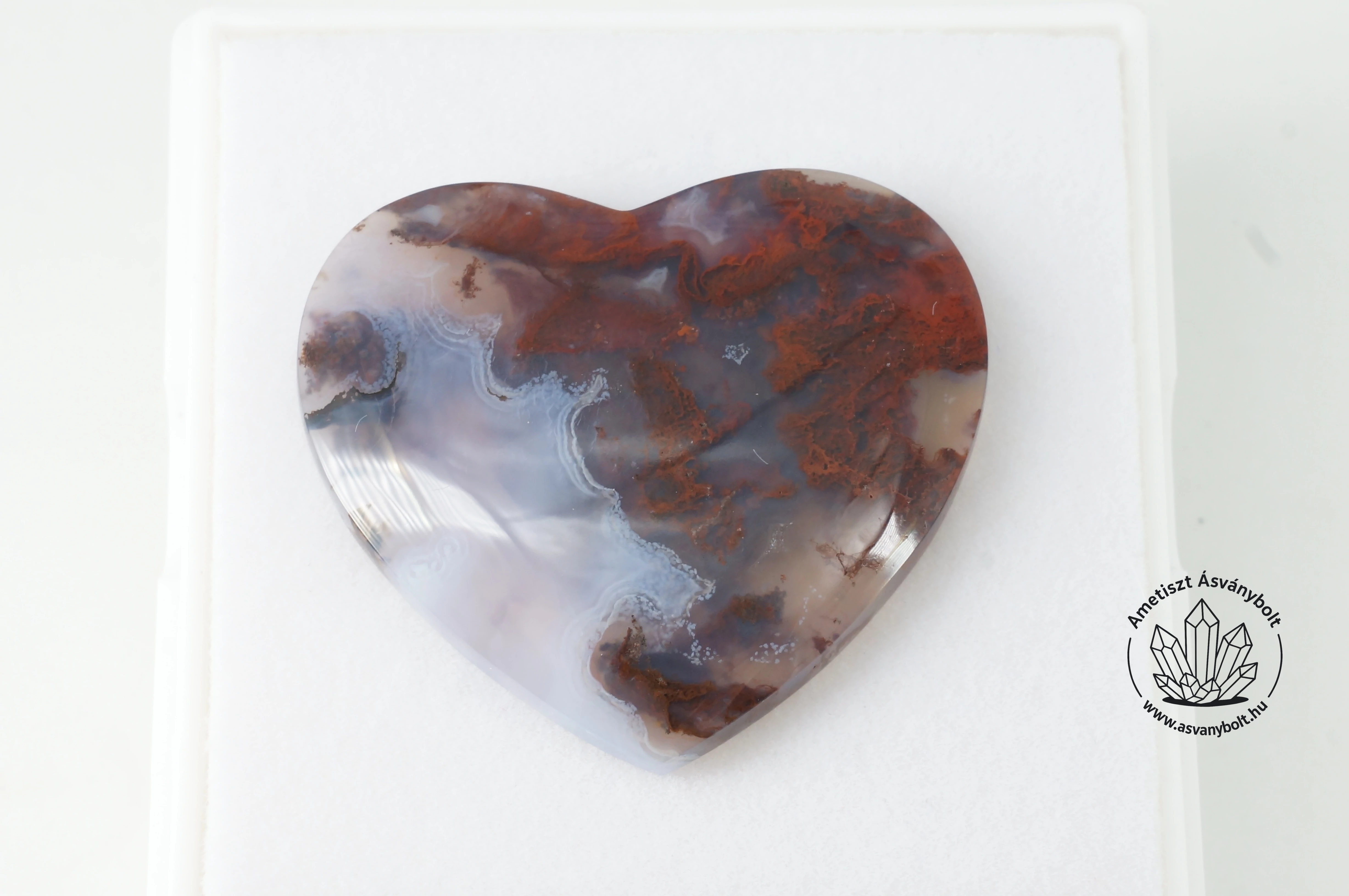 Mohaachát vörös szív kaboson 11450