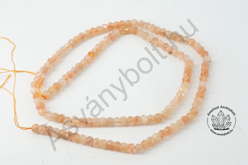 Napkő 3x4 mm fazettált tárcsa szál