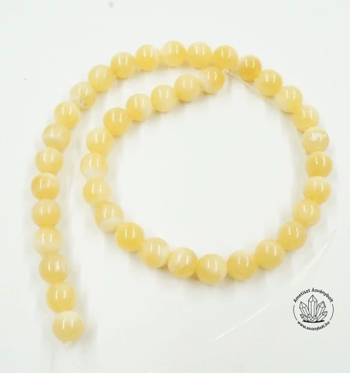 Narancs kalcit 10 mm-es golyós szál