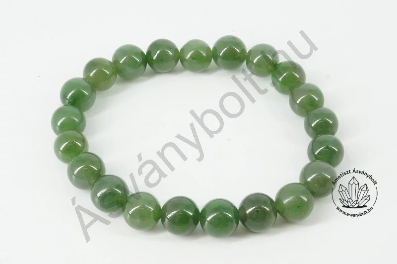 Nefrit jade 10 mm-es golyós karkötő