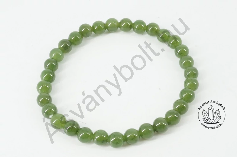 Nefrit jade 6 mm-es golyós karkötő