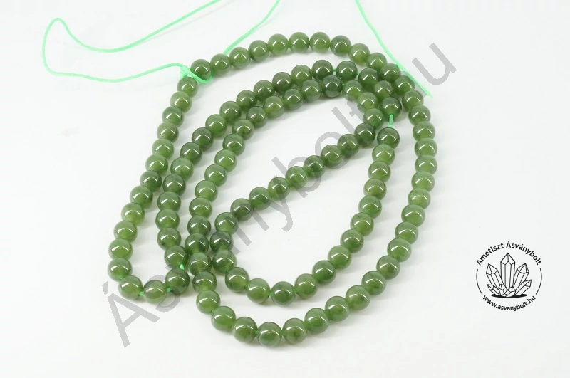 Nefrit jade 6 mm-es golyós szál