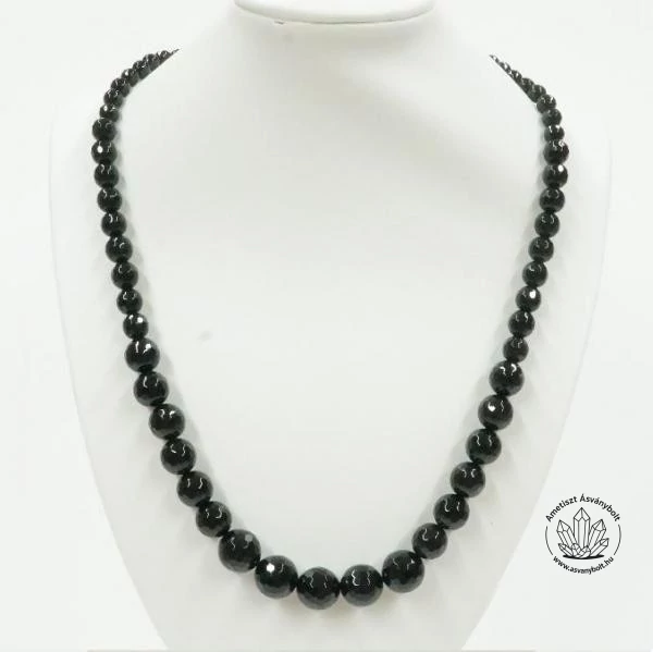 Ónix fazettált növekvő golyós lánc