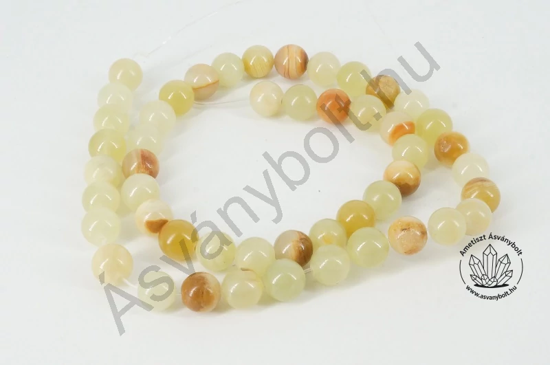 Ónixmárvány 10 mm-es golyós szál