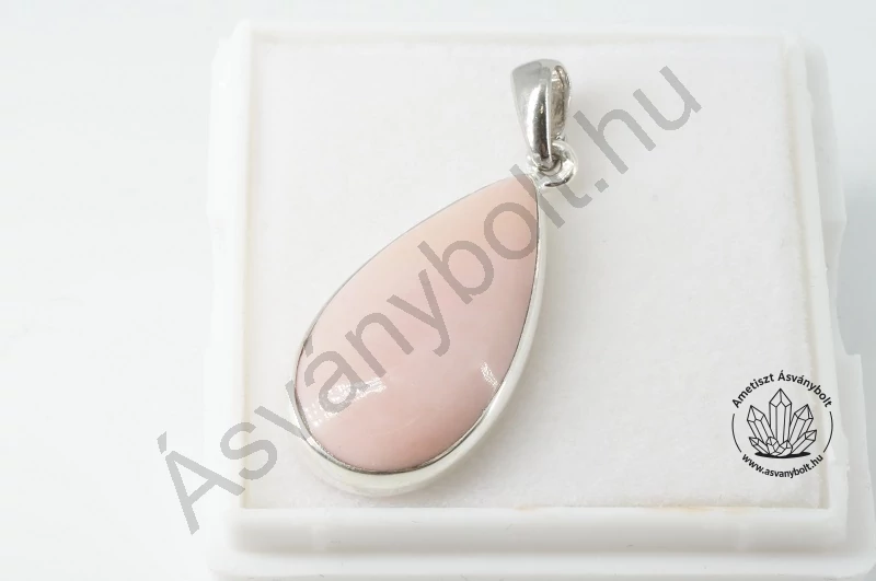 Opál pink csepp drágakő ezüstben 13200