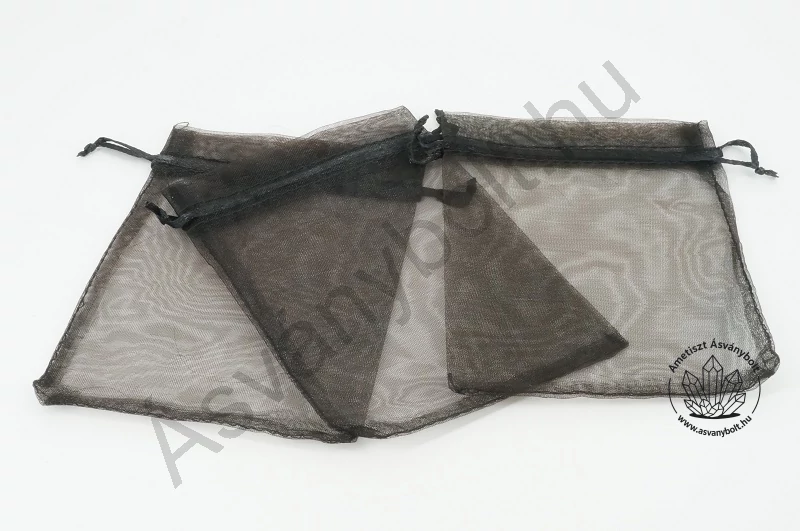 Organza tasak fekete 5 db