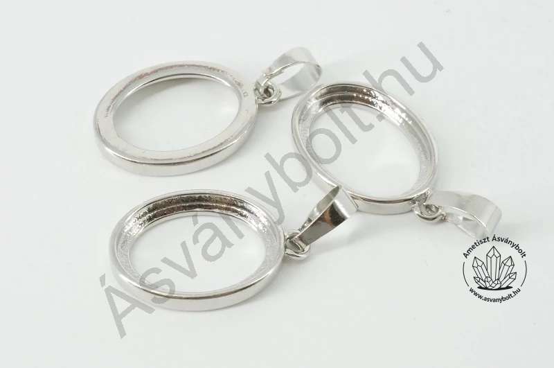 Ovális 13x18 mm ragasztható foglalat 5 db