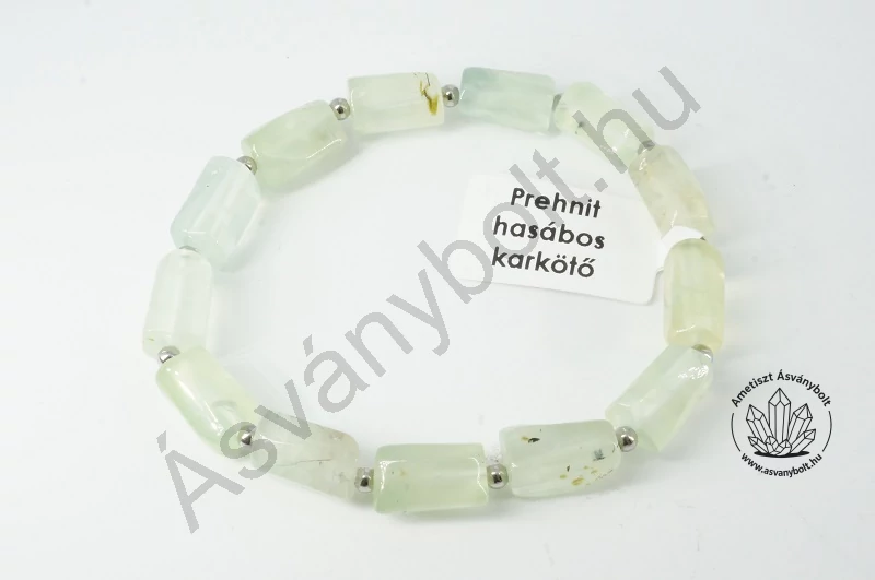 Prehnit hasábos karkötő