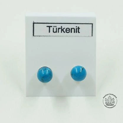 Rekonstruált türkiz 6-os golyós nemesacélos füli