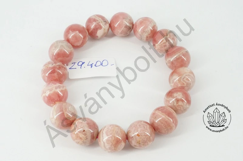 Rodokrozit 14 mm-es golyós karkötő 29400