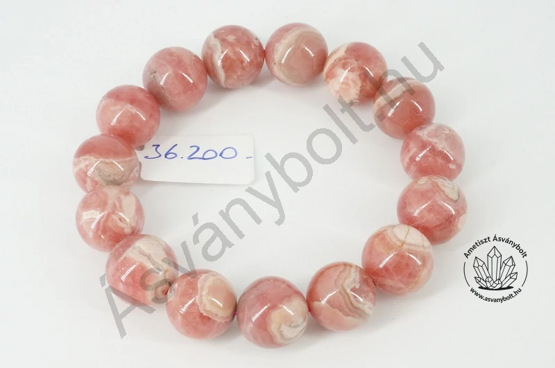 Rodokrozit 15 mm-es golyós karkötő 36200