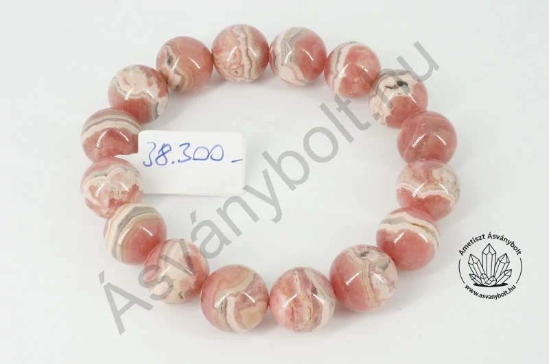Rodokrozit 15 mm-es golyós karkötő 38300
