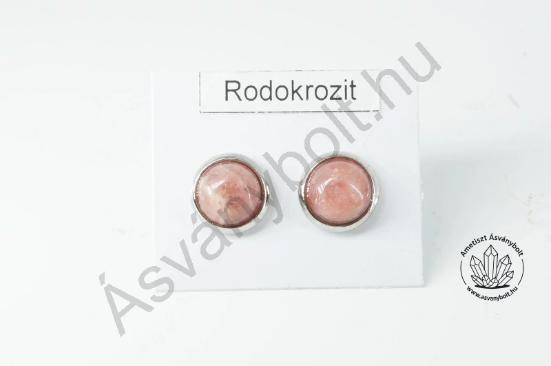 Rodokrozit 8-as félgömb füli nemesacélban