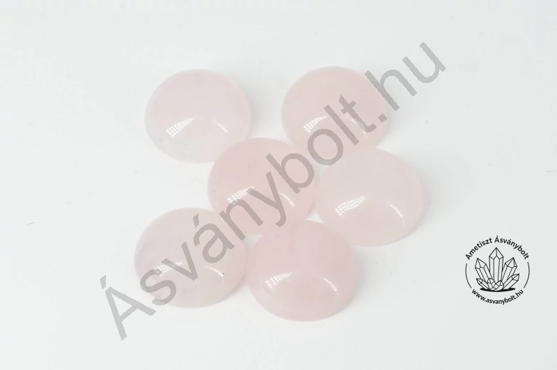 Rózsakvarc 12 mm-es kaboson