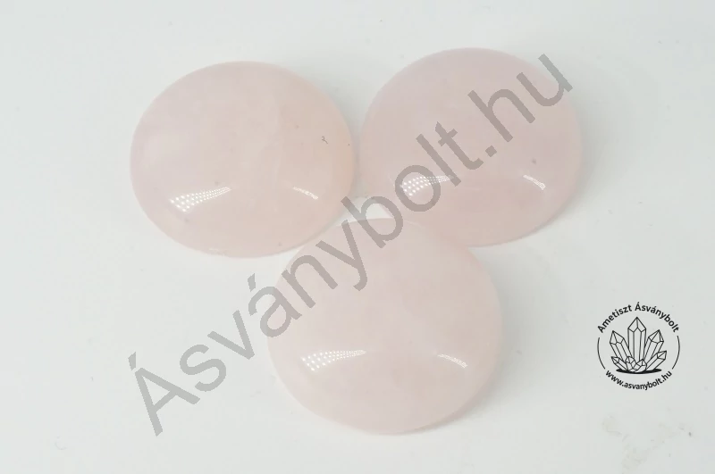 Rózsakvarc 20 mm-es kaboson