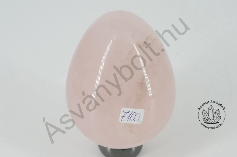 Rózsakvarc drágakő tojás 7100