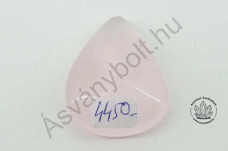 Rózsakvarc egyedi csepp csiszolat 4450