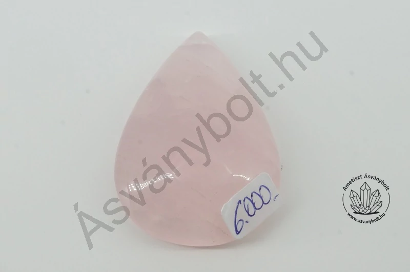 Rózsakvarc egyedi csepp csiszolat 6000