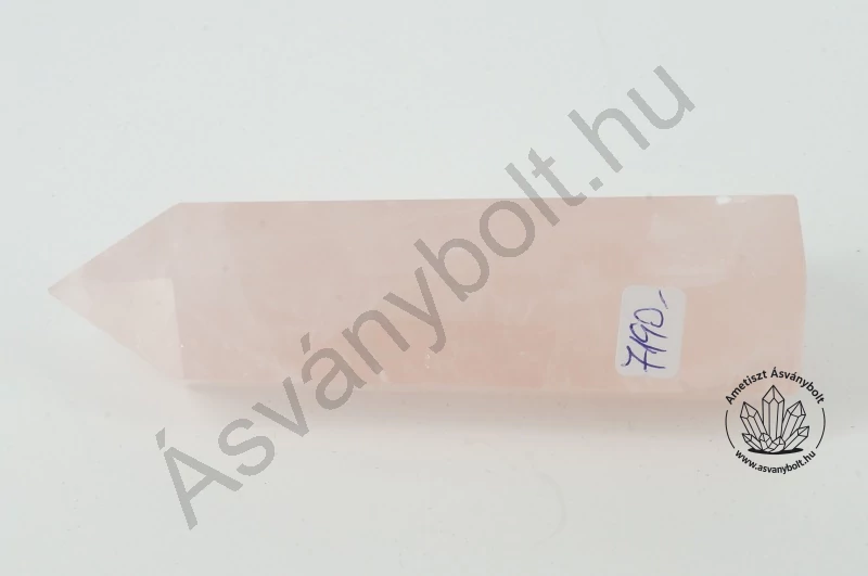 Rózsakvarc egyedi csiszolt csúcs 7190