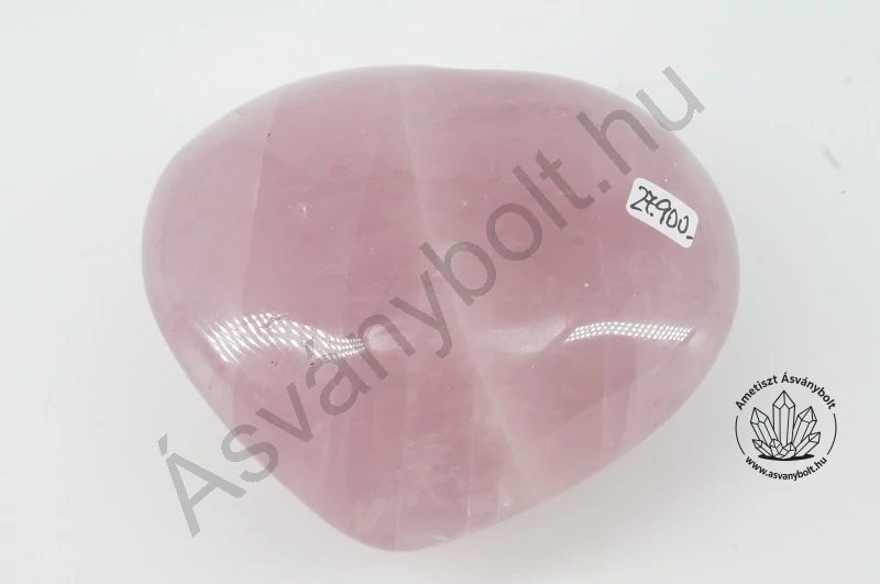 Rózsakvarc extra egyedi szív dísztárgy 27900