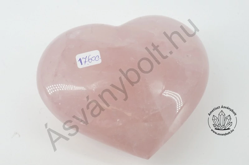 Rózsakvarc extra szív dísztárgy 17600