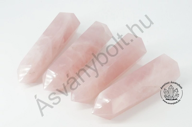 Rózsakvarc madagaszkári csiszolt csúcsok