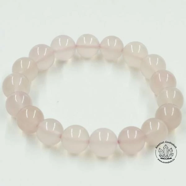Rózsaszínű kalcedon drágakő 10 mm-es karkötő