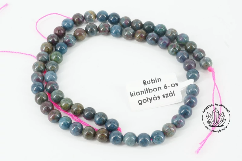 Rubin kianitban 6 mm-es golyós szál