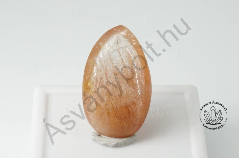 Rutilkvarc vörös domború csepp csiszolat 8150