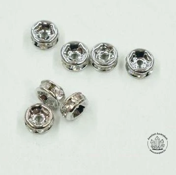 Strasszgyűrű 4 mm fehér 50 db
