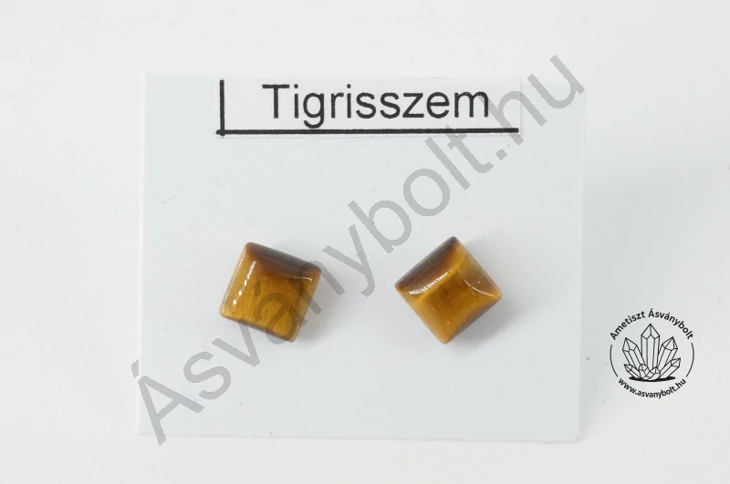 Tigrisszem kis kocka füli nemesacélon