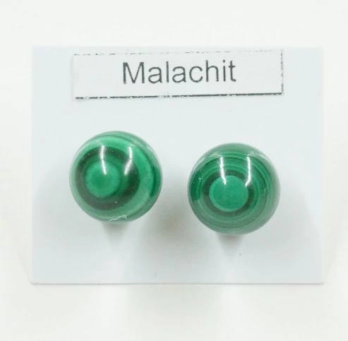 Malachit 10-es beszúrós nemesacélos füli