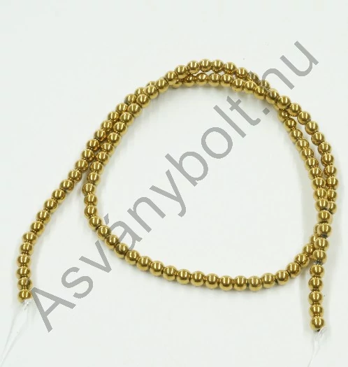 Hematit aranyszínű 4 mm-es szál