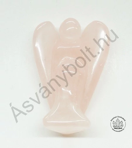Rózsakvarc közép angyal figura